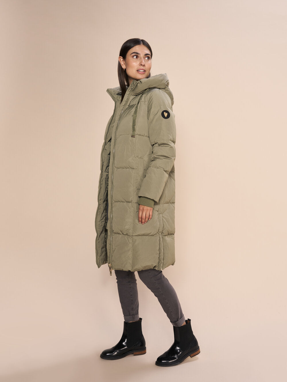 Nova Square dunfrakke - lys grøn